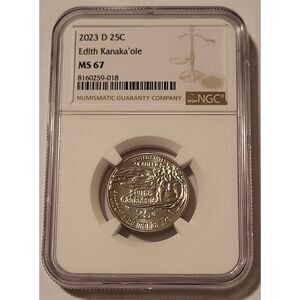 2023 D Edith Kanaka'ole Quarter MS67 NGC